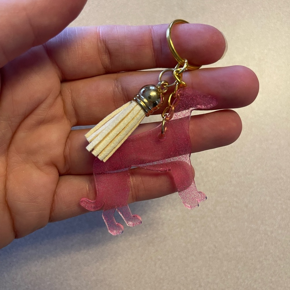 Handmade Greyhound Keychain - Picture 2 of 6
